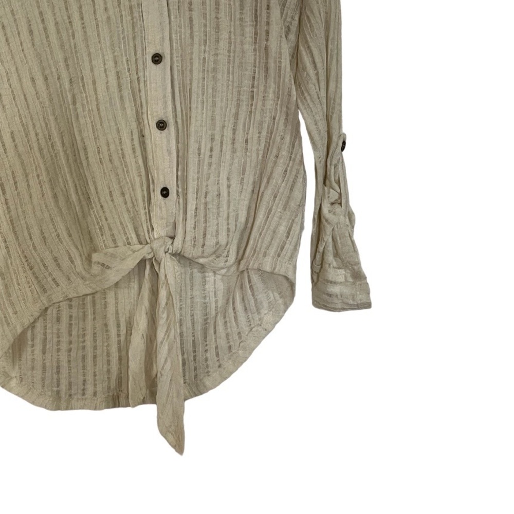 Rue 21•White Button Down Tie Top - Picture 6 of 8